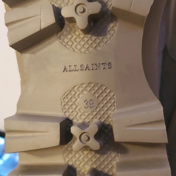 Allsaints Wanda Suede & Shearling Hiking Boot In Gray Size 9 NWT'S - Picture 9 of 12